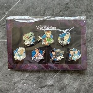 Critical Role Kickstarter (Legend of Vox Machina) Character Pin Set Rare New